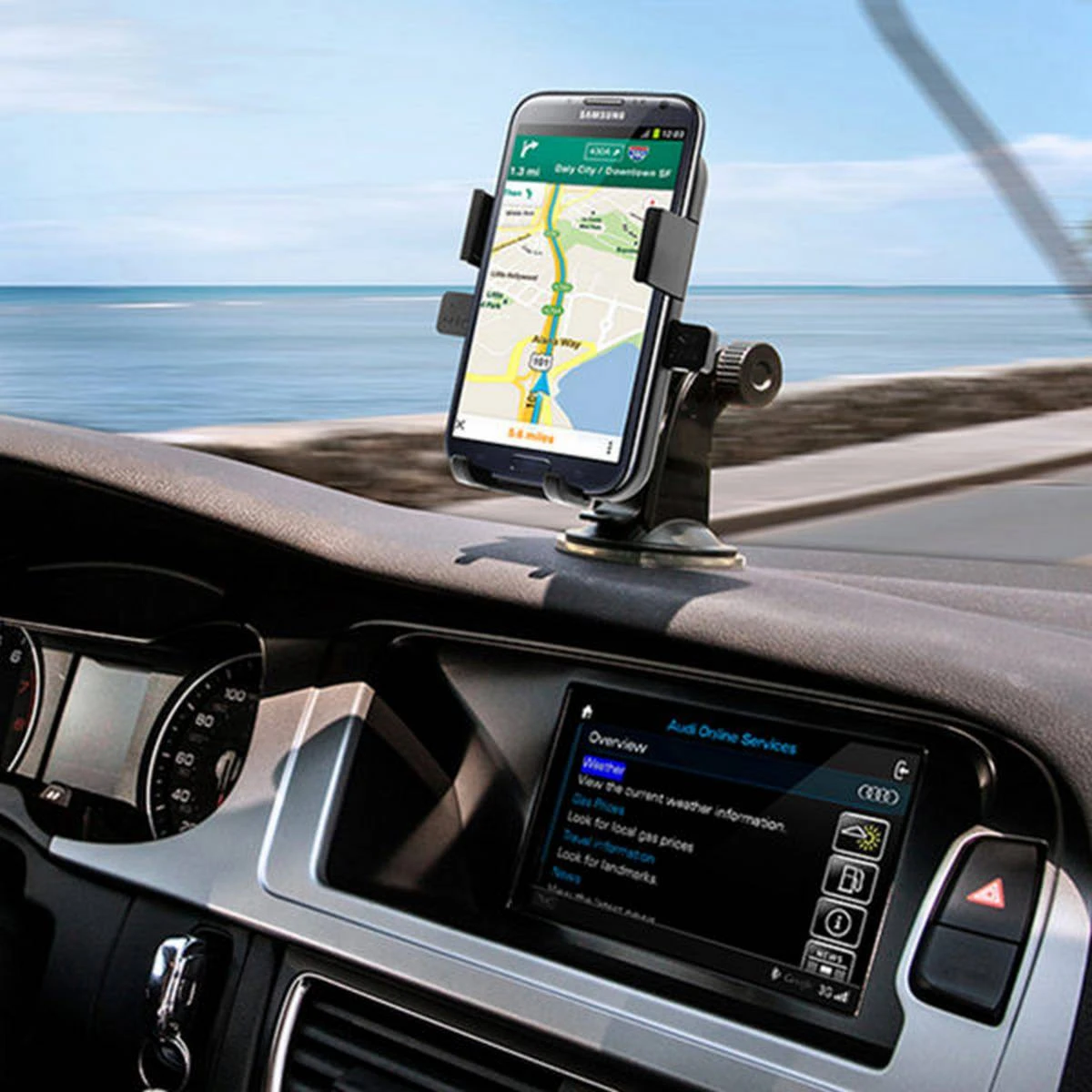 [BEST QUALITY] Car Phone Holder Universal 360 Degree Flexible Dashboard Windshield GPS Mount Desk Table Cell Mobile price in Pakistan