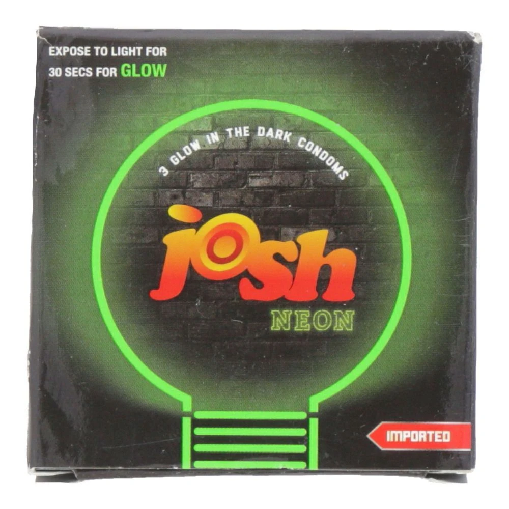 Josh Neon Glow In The Dark Condoms – 3 Pcs price in Pakistan
