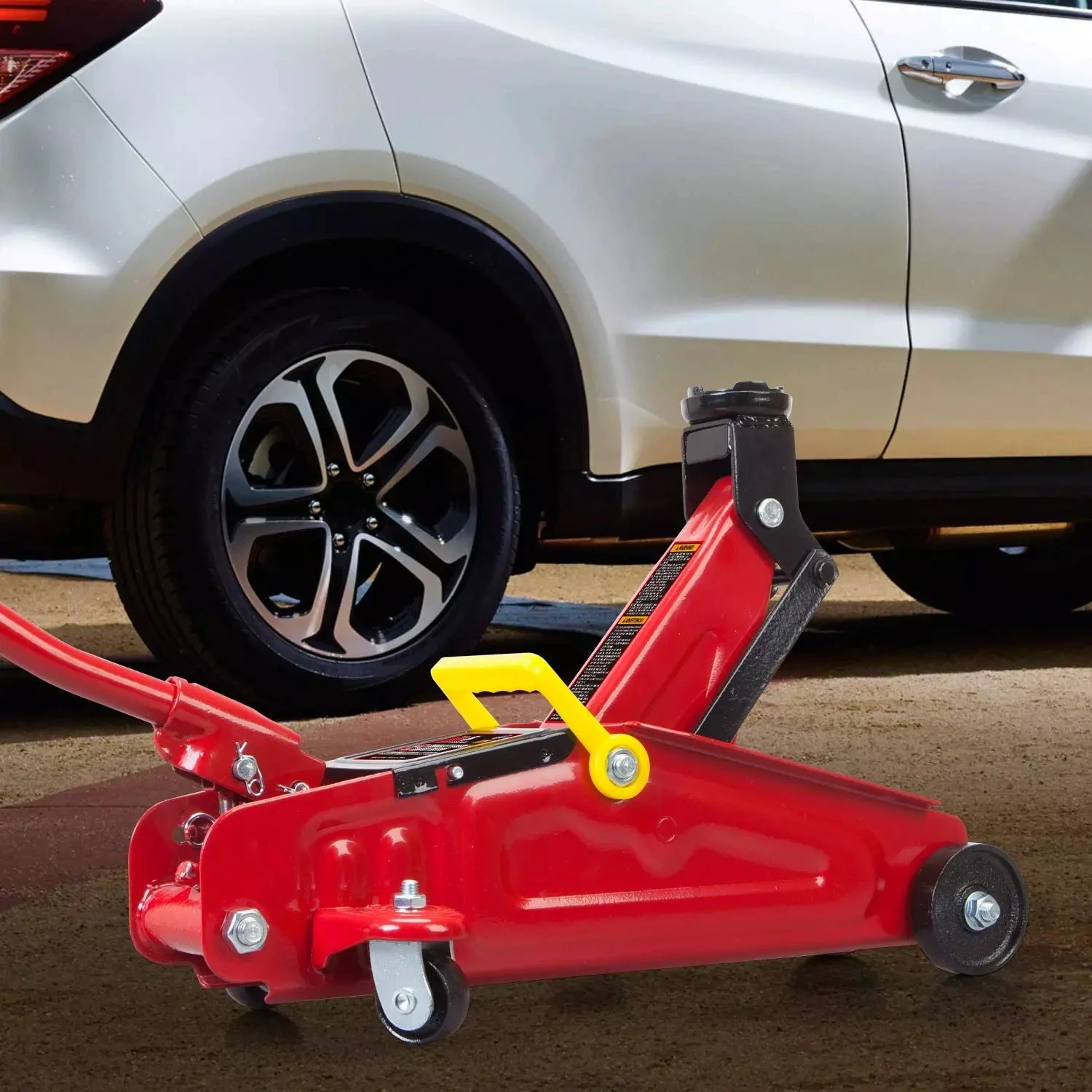 Red Car Jack 2 Ton With Hard Safety Locking Briefcase, handle price in Pakistan