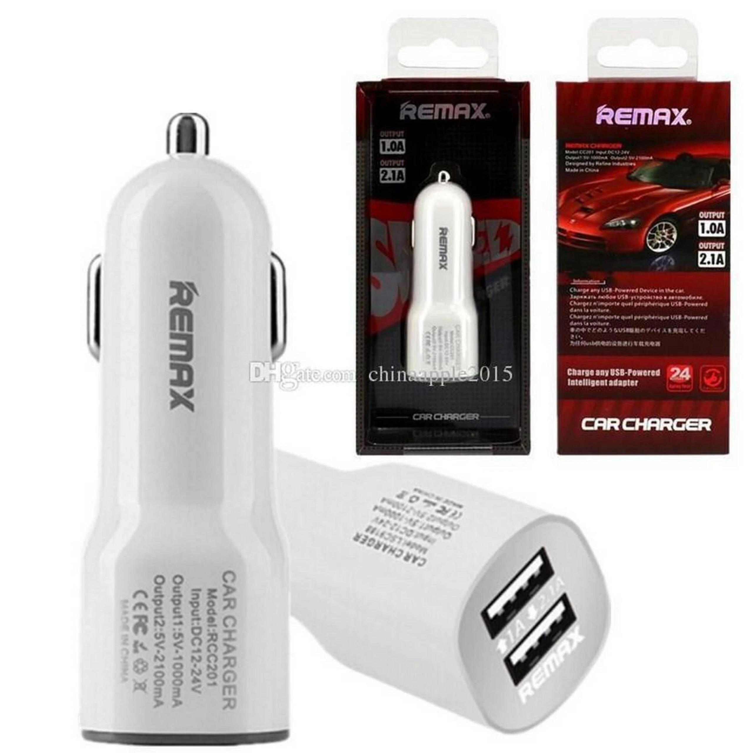 Car Charger – 2 Usb Slot – 1.0A-2.1A – White price in Pakistan