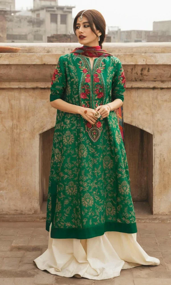 Zara Shahjahan- 3PC Lawn Embroidered Shirt With Dupatta price in Pakistan