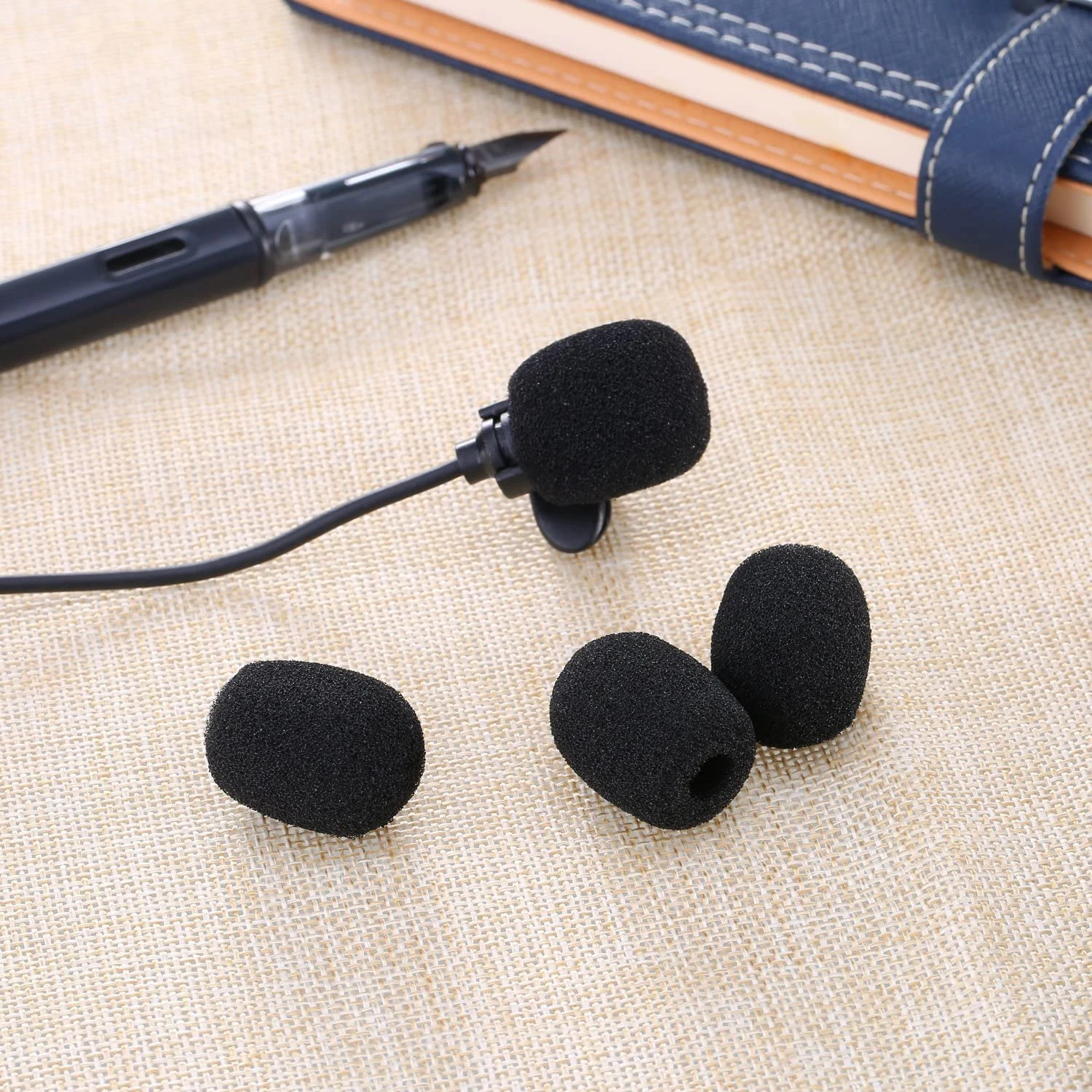3 PCS Lavalier Microphone Windscreen Foam Cover Headset Lapel Mic Mini Windscreen Cover price in Pakistan