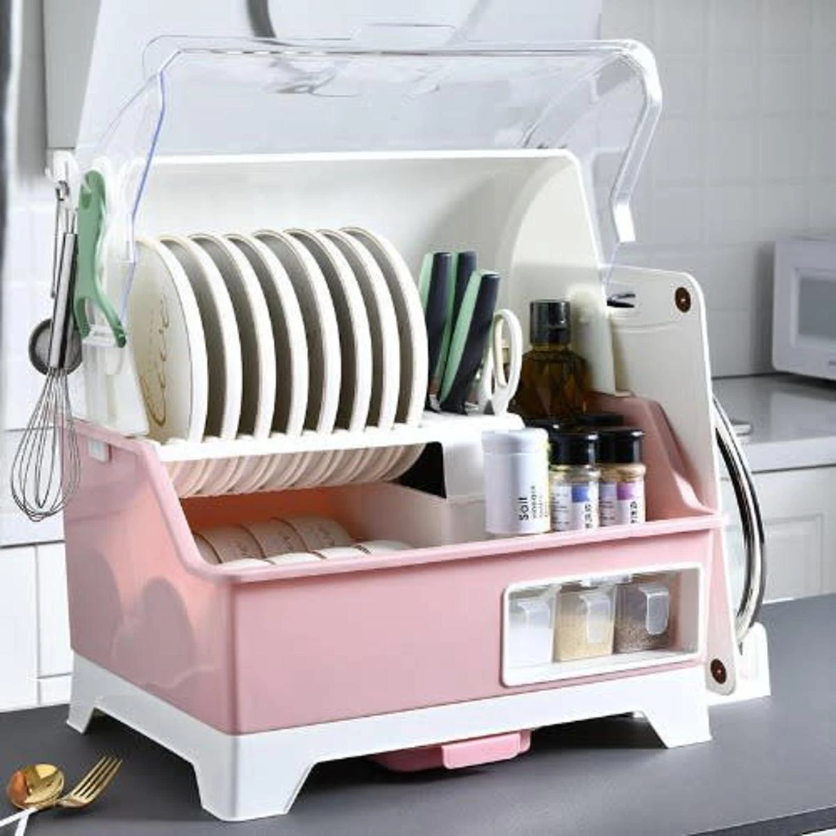 Multipurpose Plate Rack Drying Rack With Cover and price in Pakistan