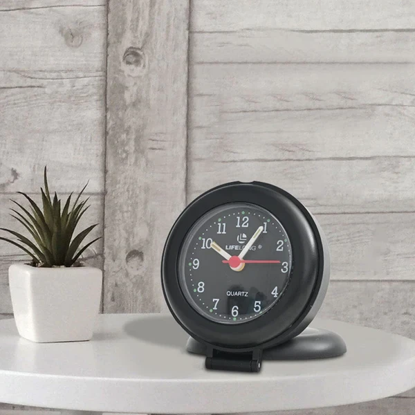 FOLDABLE ROUND SHAPE QUARTZ TABLE ALARM CLOCK price in Pakistan