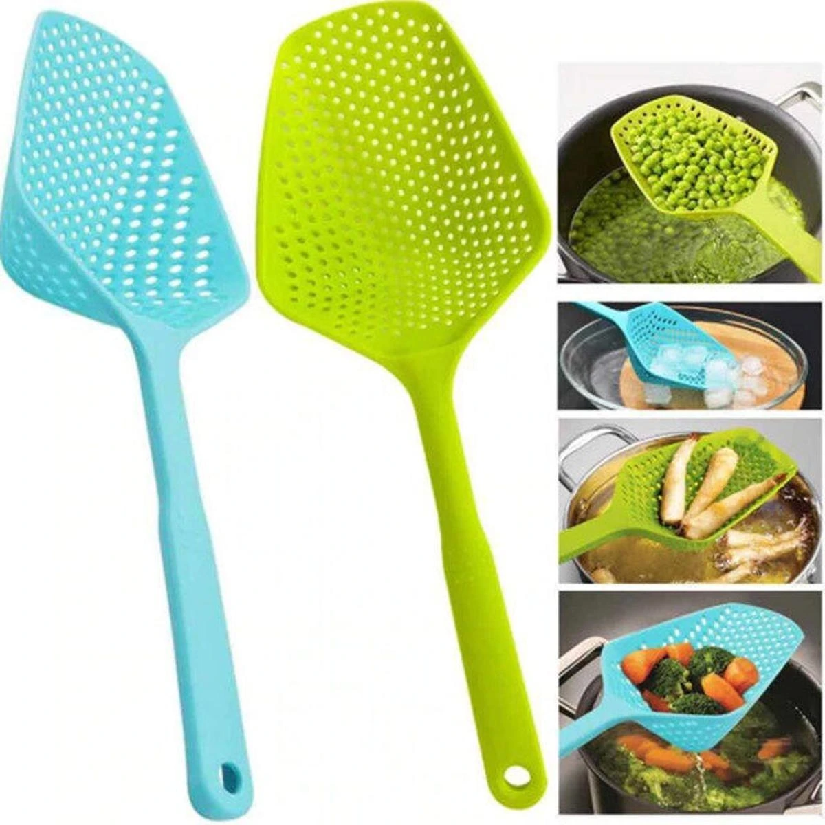 Scoop Colander Strainer Spoon Scoop Colander Nylon Spoon Strainers Non-toxic Durable Nylon price in Pakistan