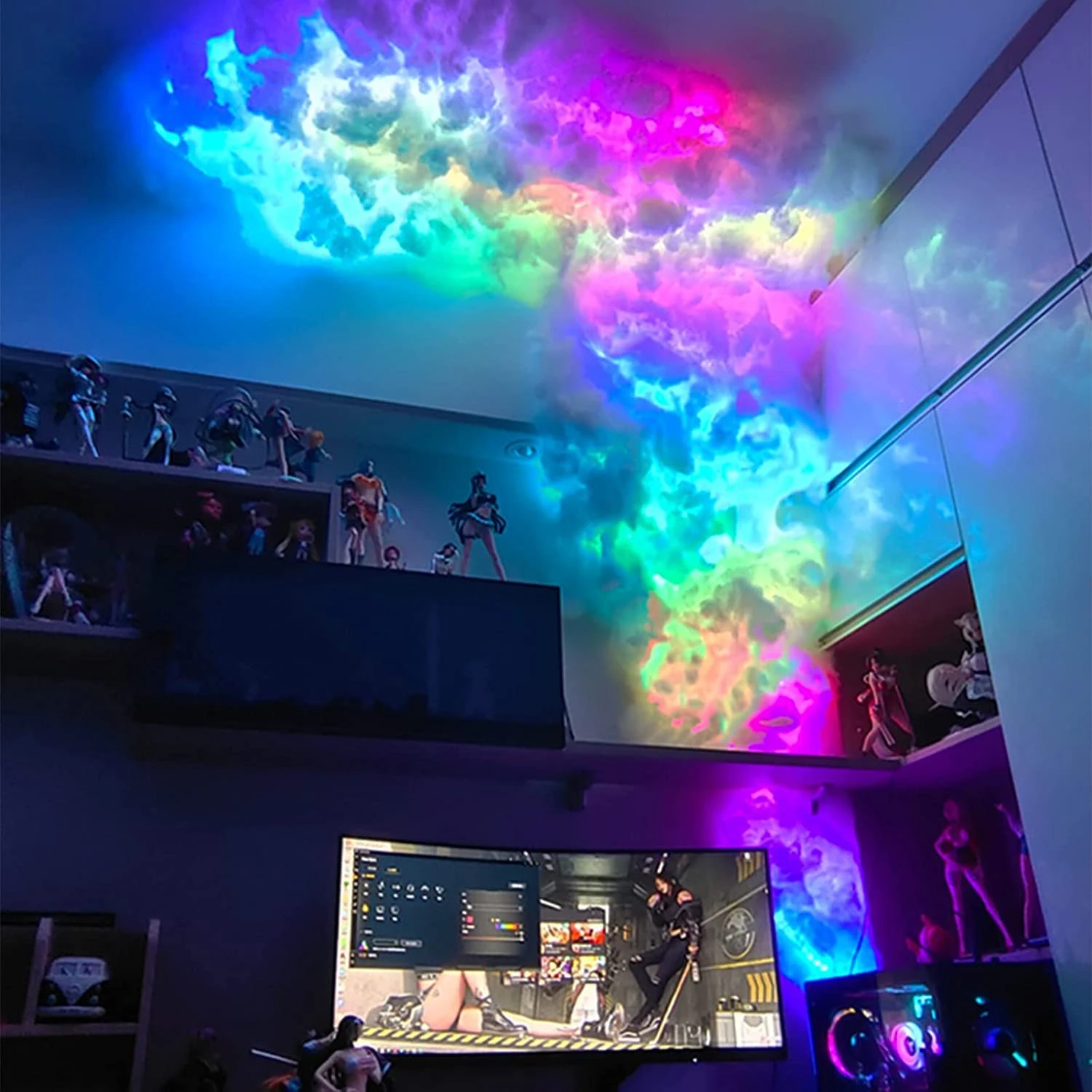 Multicolor light white cloud Lamp All colours available RGB with Remote price in Pakistan