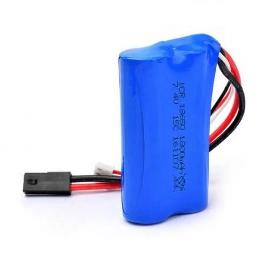 7.4v 1800mah Rechargeable Battery Pack Li Ion 18650 2 Cells for RC Cars, Toys price in Pakistan