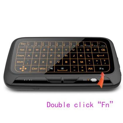 H18 Mini Full Touch Screen 2.4GHz Air Mouse Touchpad Backlight Wireless Keyboard for price in Pakistan