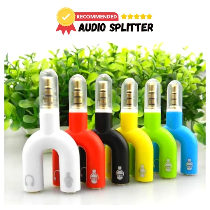 1 Male to 2 Female Audio Splitter for Headphones ~ Microphone & Audio Divider Connector for Laptop, Mobile & PC price in Pakistan