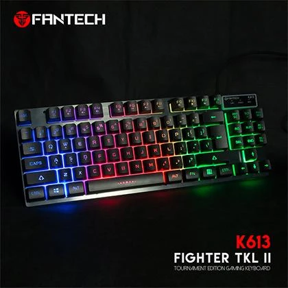 FANTECH K613 Fighter TKL II Tournament Edition RGB Backlit Floating-keys Multimedia Pro Gaming Keyboard price in Pakistan