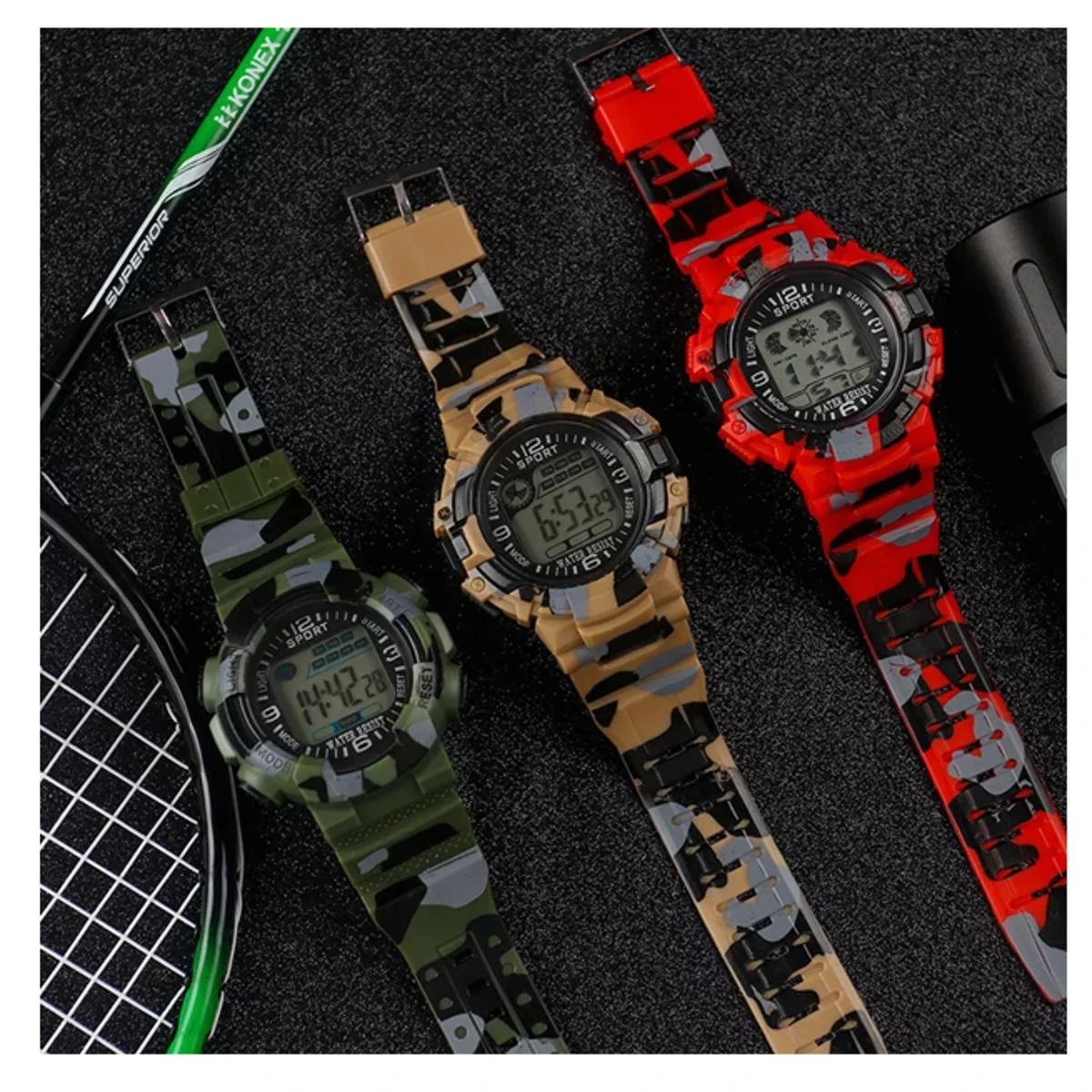 New Arrival Commando style Sports Children boys Watch Led Digital Date Military Rubber Strap kidz Quartz Watches price in Pakistan