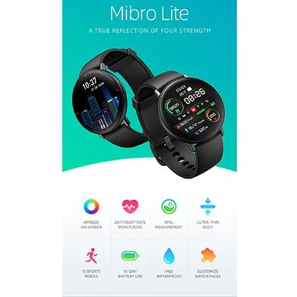 Xiaomi Mibro Lite Smart Watch – 1.3” AMOLED HD Display – 10 days Long battery Life price in Pakistan