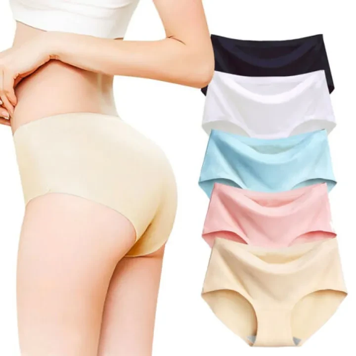 Women Ice Silk Fancy Seamless Panty, Stretchable, Lightweight price in Pakistan