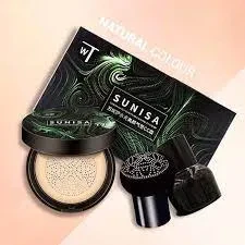 SUNISA Foundation Base Water proof Mushroom Head Air Cushion BB CC Cream Moisturizing Liquid Foundation with Sponge price in Pakistan