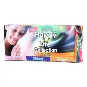 Happy Life Collection 3’s (Contoured, Ribbed, Dotted) condoms price in Pakistan