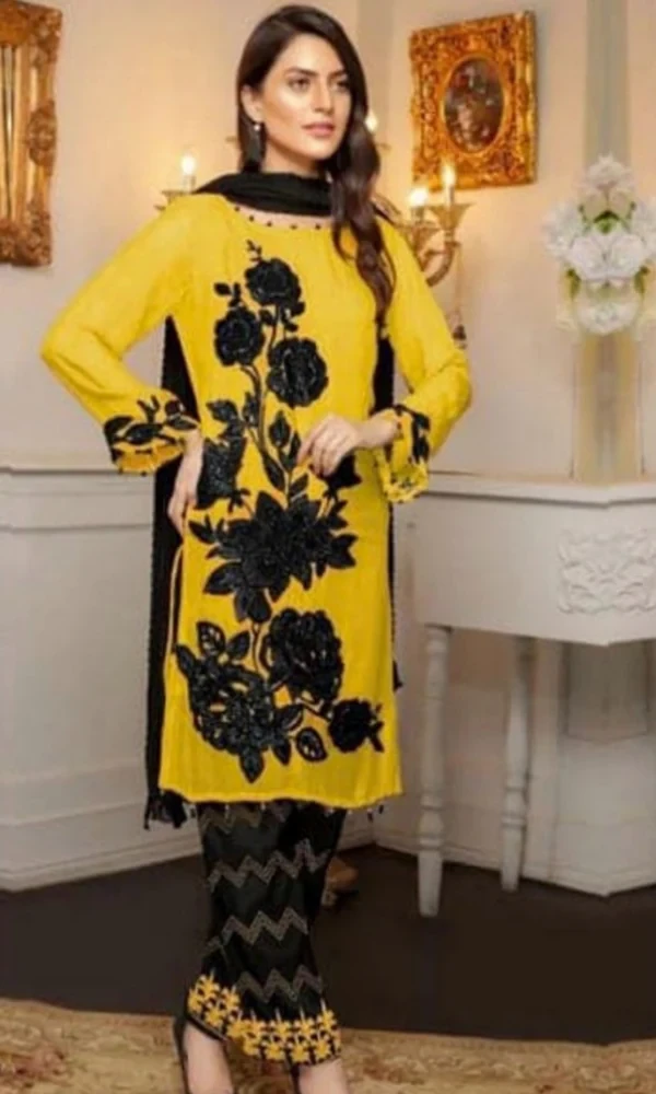 Maria B. LH-111(A) Embroidered Two Piece Dhanak Wool Winter Collectio price in Pakistan