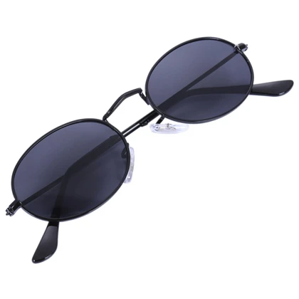 Oval Sunglasses Men Women Vintage Male Female Retro Sun Glasses Round Eyewear S8006 Black frame Black price in Pakistan