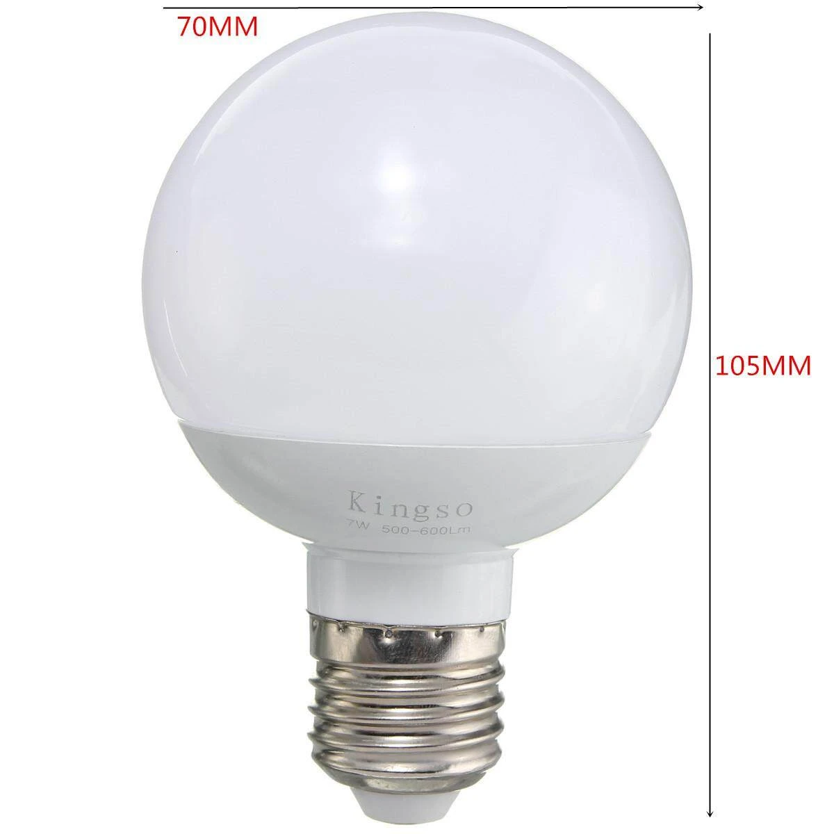 Durable 85-265V Kingso E27 Led Bulbs 560 LM Household light White  Warm White  Off White price in Pakistan