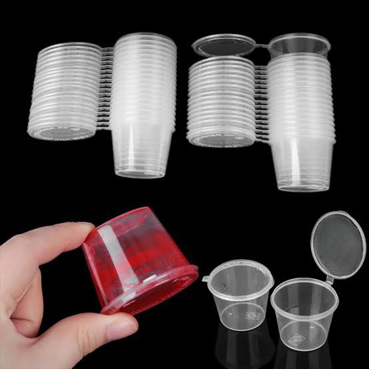 Plastic small container for sauce pack of 2550&100pcs price in Pakistan