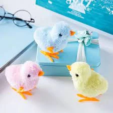 Pet Cat Toys Jumping Walking Hopping Cartoon Plush Chicken Clockwork Cat Interative Playing Toy Wind Up Chick Kitten Supplies price in Pakistan