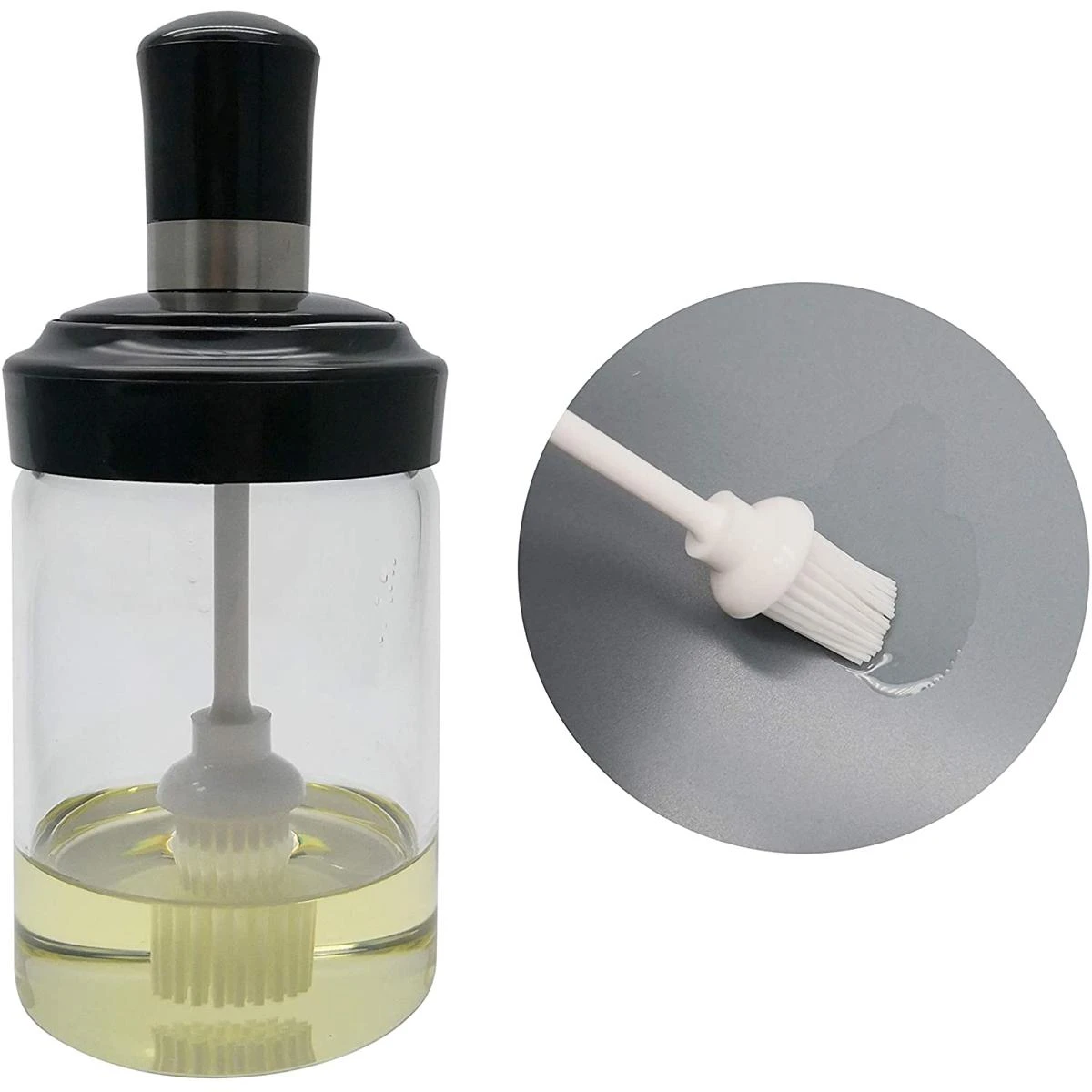 Oil Bottle with Silicone Brush for Cooking BBQ Kitchen price in Pakistan