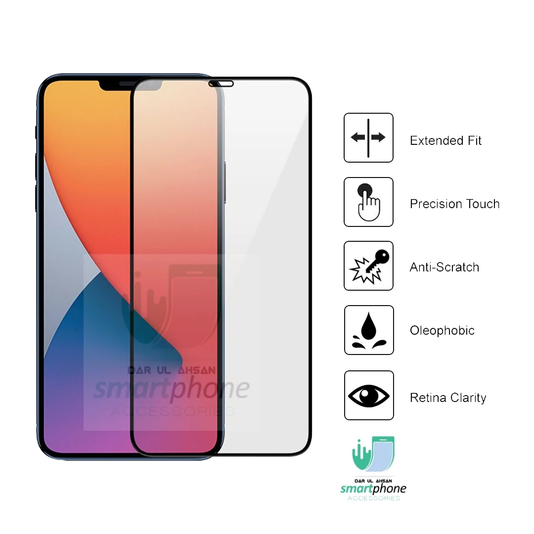 iPhone 12 Pro Max 9D 11D 21D Full Glue Edge to Edge Tempered Glass Screen Protector price in Pakistan