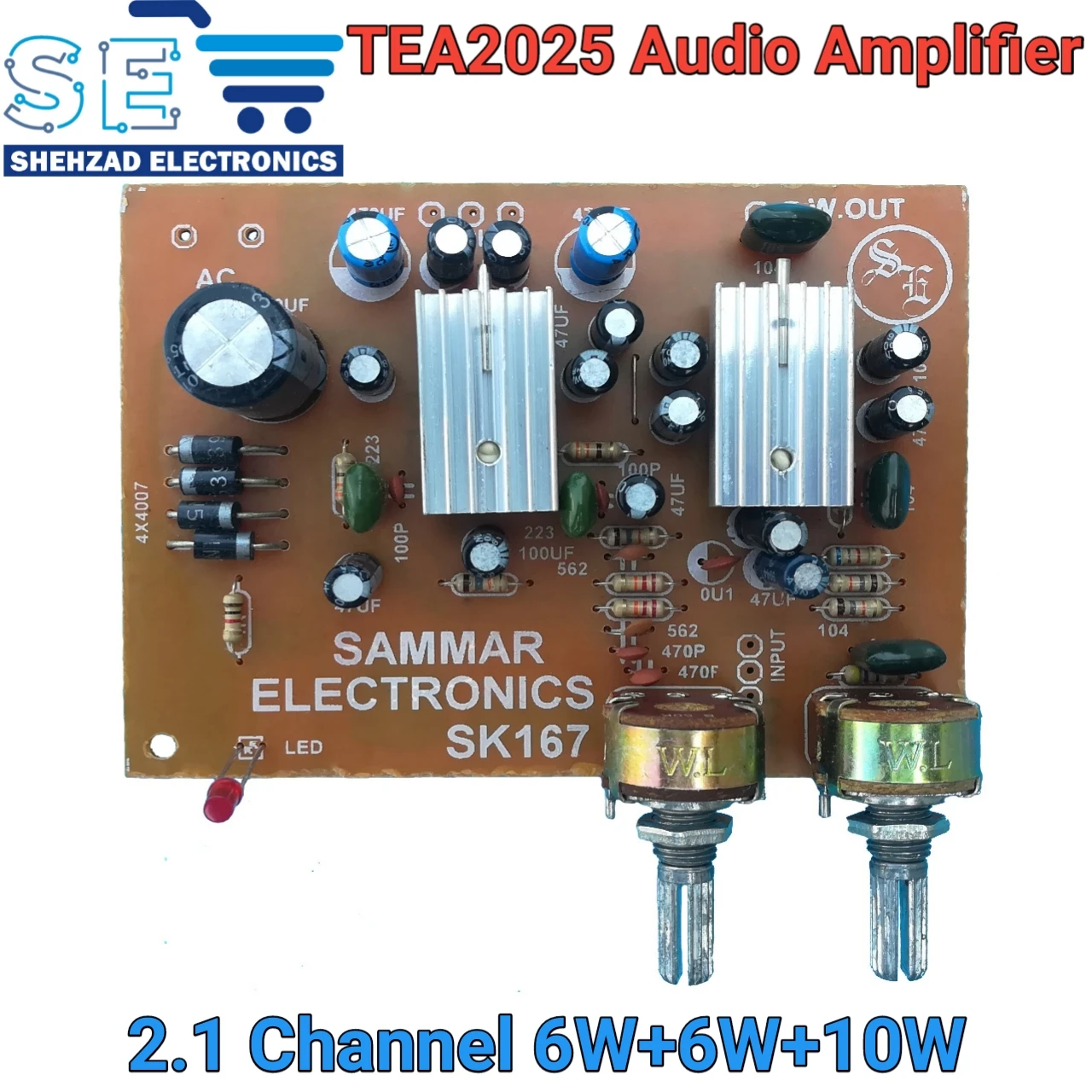 TEA2025 2.1 Channel 6W+6W+10W Audio Amplifier Board price in Pakistan