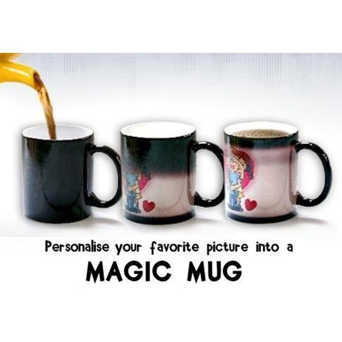 Print Your Pictures & Name on Magic Mug, Color Changing price in Pakistan