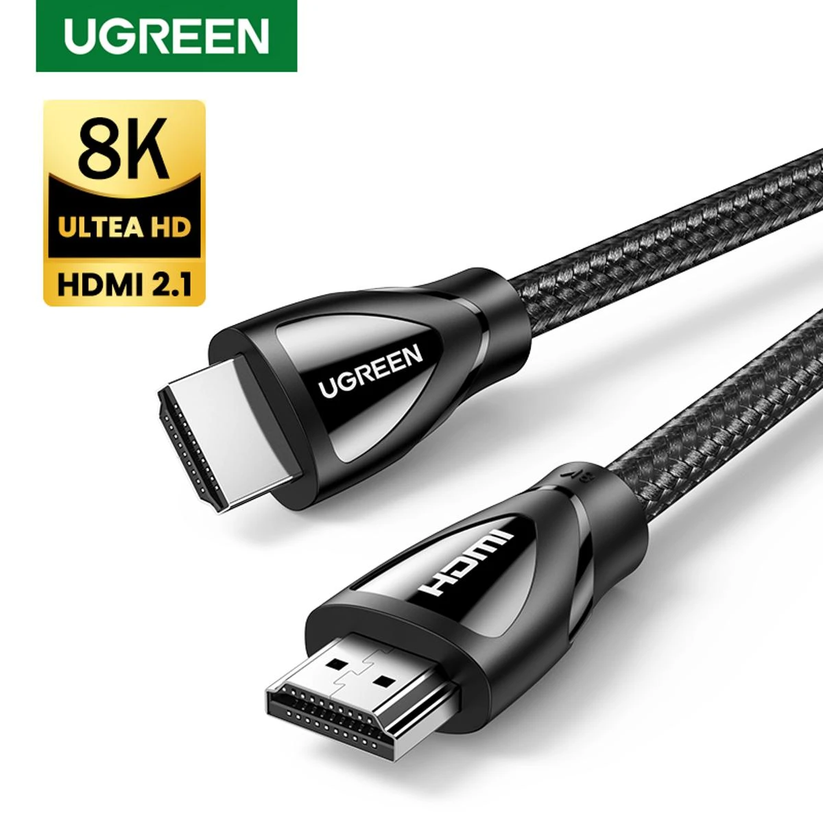 Ugreen HDMI Cable HDMI 2.1 Cable 8K@60Hz 4K@120Hz Ultra High-Speed 48Gbps for Apple TV PS4 8K TV Digital Cables HDR10+ HDMI 2.1 price in Pakistan
