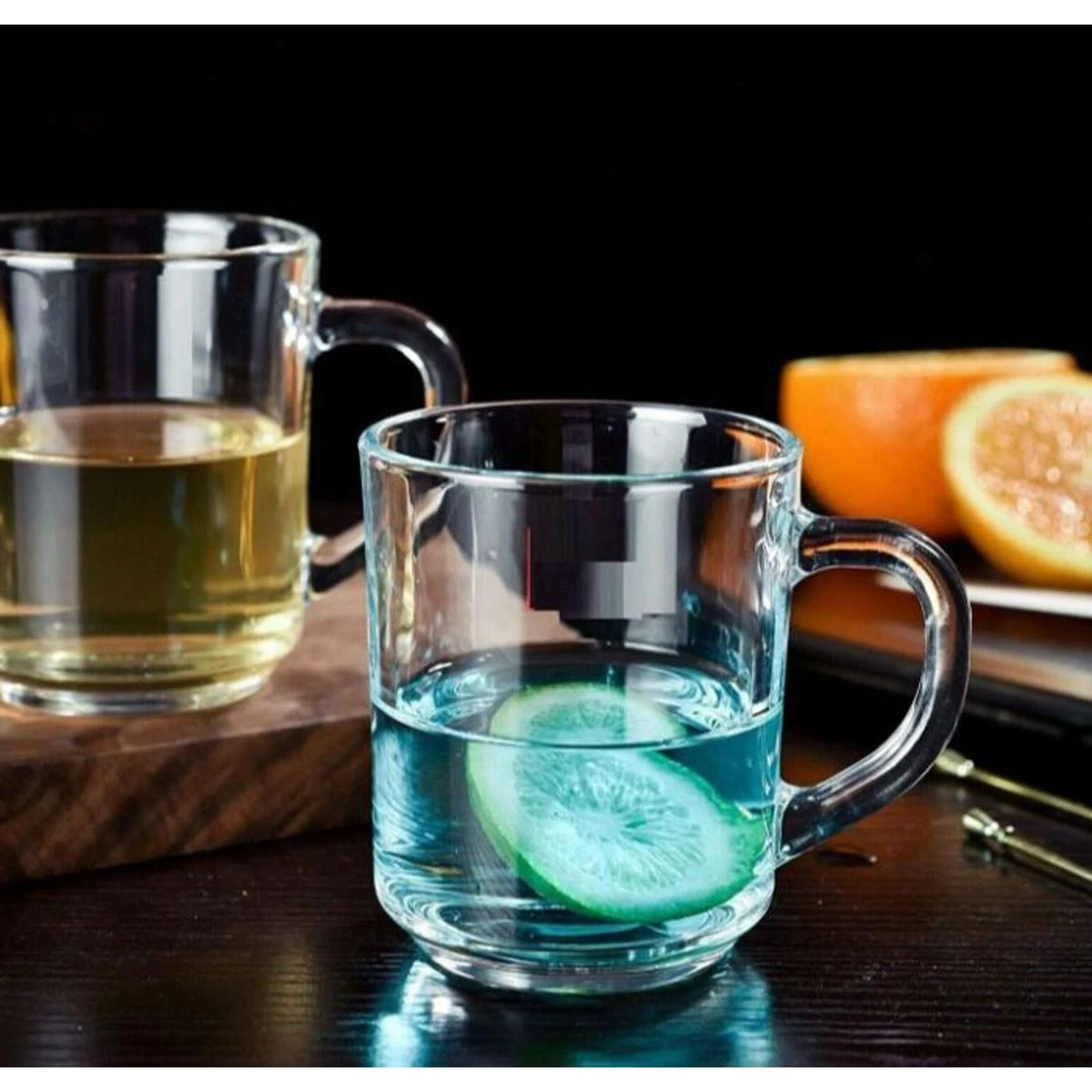 Classic Coffee Mugs Clear Glass Set of 6,Warm Beverage Cups,Party Juice Cups,Table Mugs for Latte,Cappuccino,Tea price in Pakistan