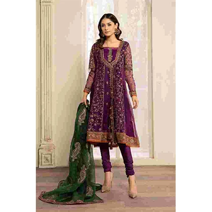 BAREEZE – 3PC Lawn Embroidered Shirt With Embroidered Bamber Chiffon Dupatta -BFLE765 (B) price in Pakistan