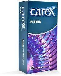 Carex Ribbed Condoms – Pack of 12 price in Pakistan