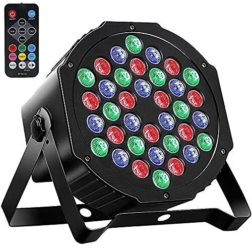 18 RGB LED Par Lights Sound Activated 7 Modes Par Can Remote & DMX Controlled Up Lights Uplighting price in Pakistan