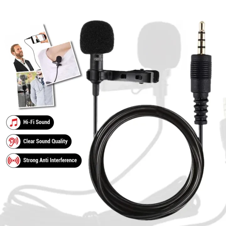 Microphone 3.5mm Jack Lavalier Tie Clip Mick For Smart Phone Professional Recording Microphone price in Pakistan