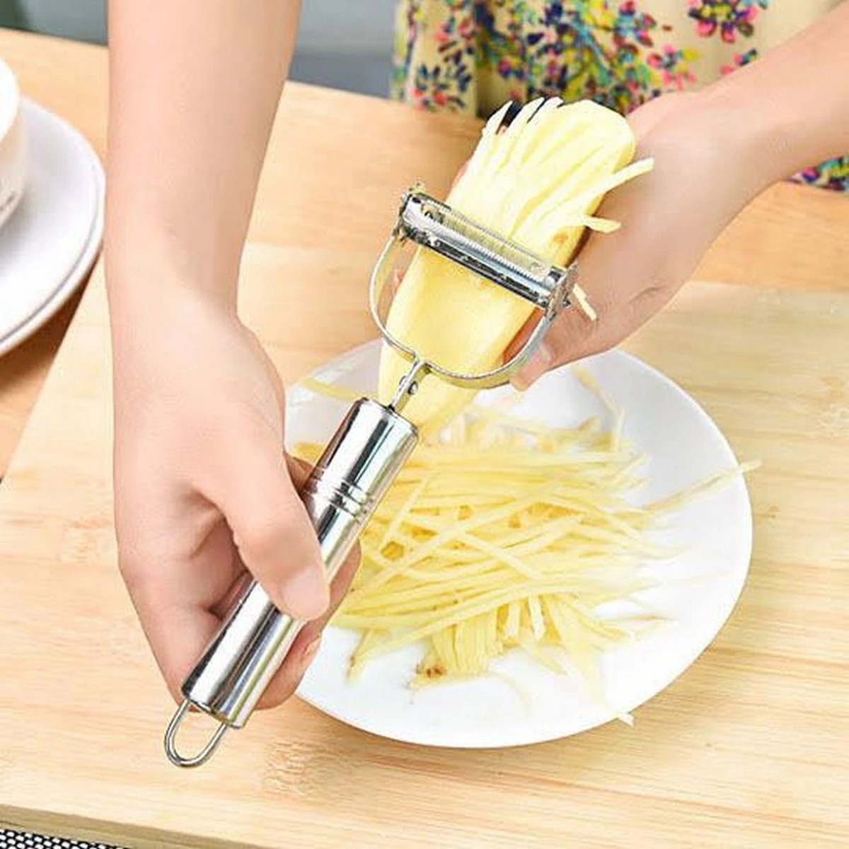 Stainless Steel Julienne Peeler Vegetable Peeler Double Planning Grater Kitchen Accessories Cooking Tools price in Pakistan