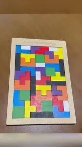 Tetris Puzzles for Kids, Wood Intelligence Brain Games Building Blocks (10cm*13cm) Tangram Jigsaw Teasers Educational Toy, Childrens Puzzle Board Game for Ages 3 + Boys Girls price in Pakistan