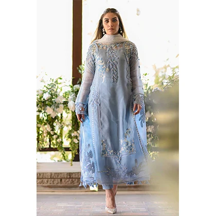 3PC Organza Heavy Embroidered Shirt & Organza Dyed Dupatta – BFSIN543 (B) price in Pakistan