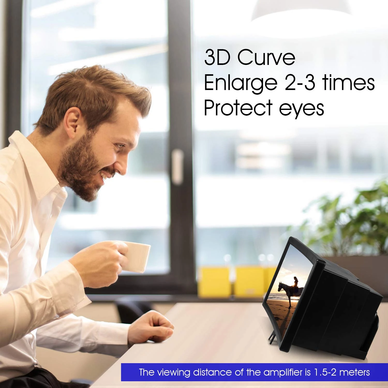 3d Portable Mobile phone Magnifier Screen HD Amplifier Stand Holder Fold able Phone Screen Premier Quality price in Pakistan