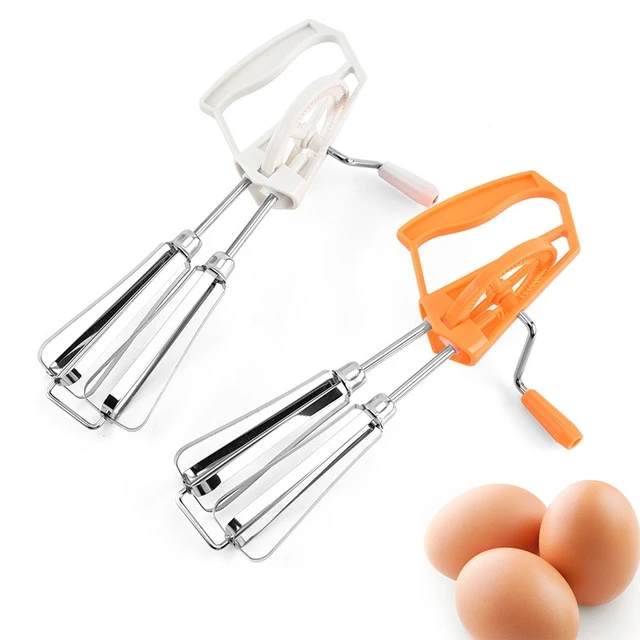 Stainless Steel Whisk, Rotary Hand Whisk Manual Whisk Double Egg Beater Rotary Handheld Egg Mixer for Baking Cooking price in Pakistan