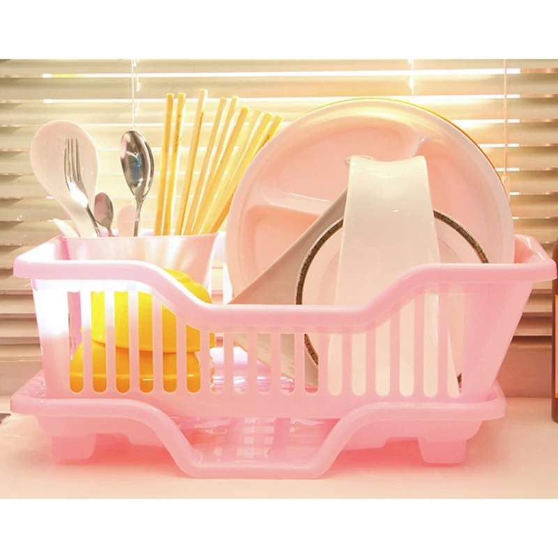 Environtal Plastic Kitchen Sink Dish Drainer Set Rack Washing price in Pakistan