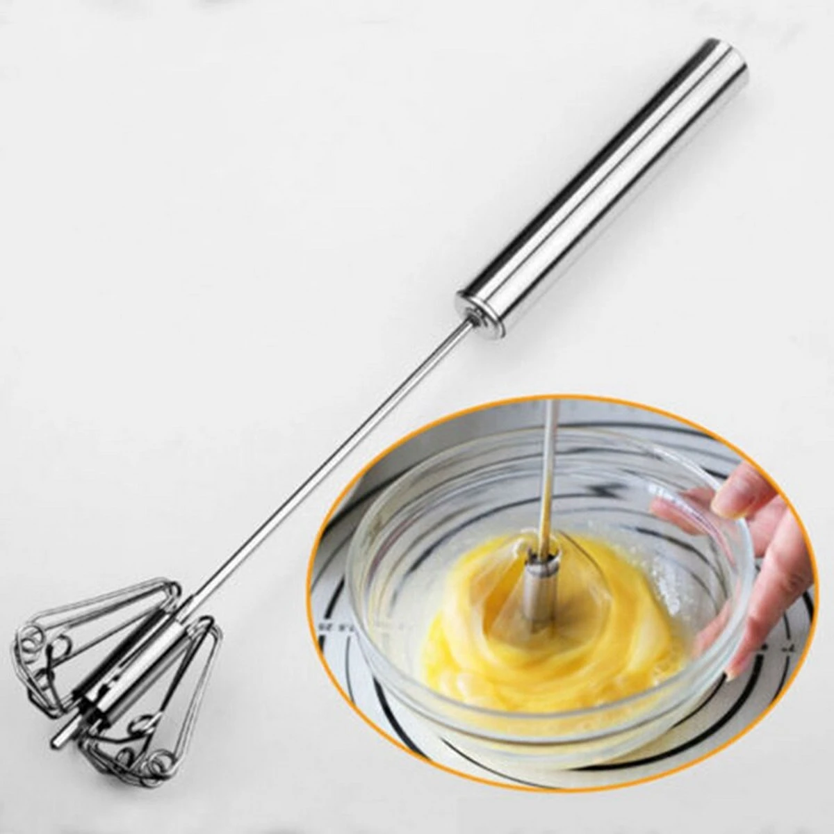 Rotating Whisker Hand Mixer Blender – Egg Beater Hand Whisker Stirrer Egg Whisker, Coffee Whisker, Hand Push Beater price in Pakistan