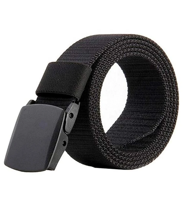 Men Imported Breathable Nylon Web Canvas Fabric Belt With Plastic Buckle price in Pakistan