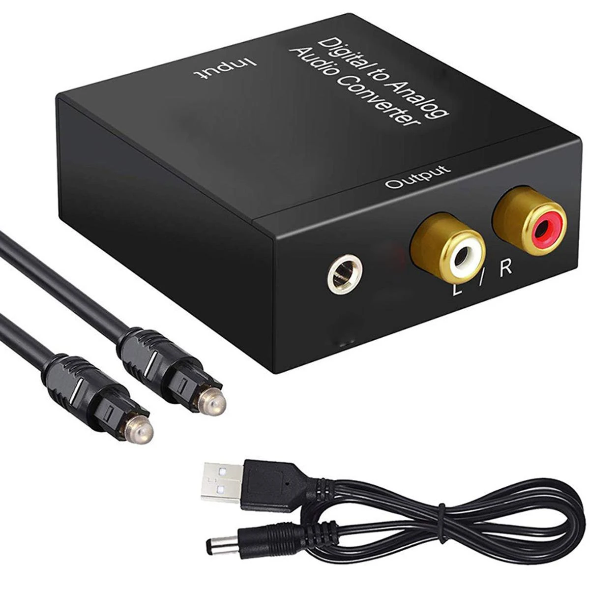 Digital to Analog Audio Converter Optical Fiber Coaxial Signal to Analog DAC Spdif Stereo 3.5MM Jack 2RCA Decoder price in Pakistan