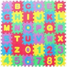Kids Foam Play Mat (36-Piece Set) 6.25 x 6.25 Inches Interlocking Alphabet and Numbers Floor Puzzle Colorful EVA Tiles Girls, Boys Soft, Reusable, Easy to Clean price in Pakistan