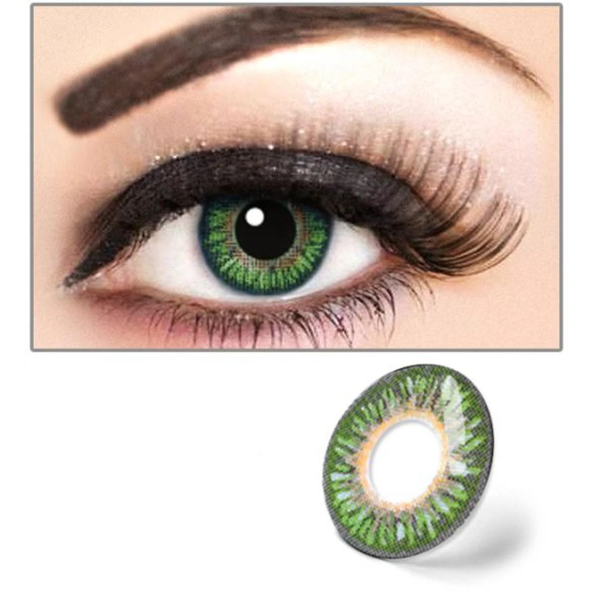 Eyes Contact Lenses Gray, Green And Blue Color WIith Case price in Pakistan