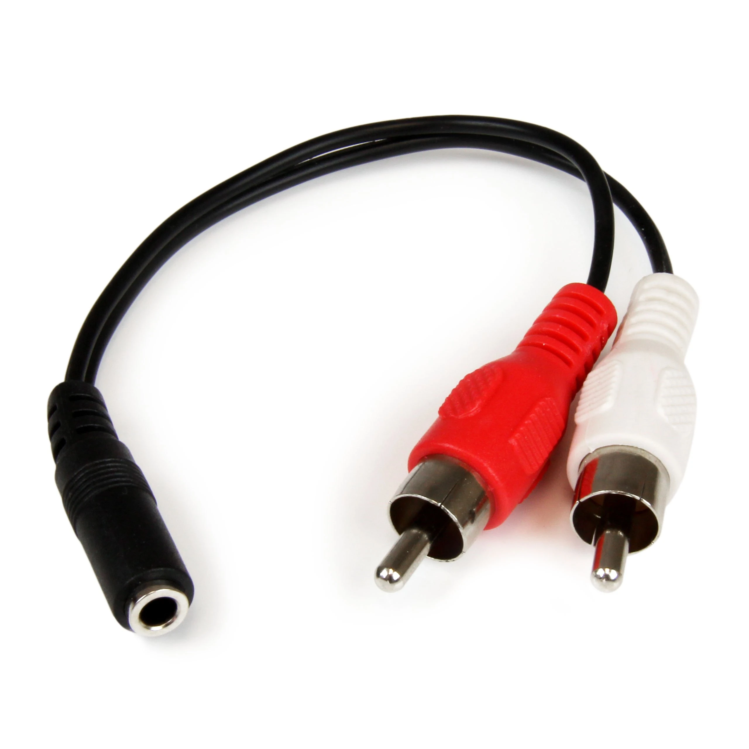 3.5mm Female to 2x RCA Male Stereo AUX Audio Headphone Y Cable – Black price in Pakistan
