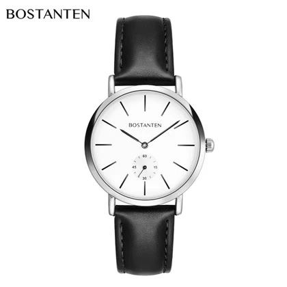 Bostanten Original 36mm Women’s Watch Simple Casual Ultra Thin PU Leather 30M Waterproof Women’s Quartz Watch with free box price in Pakistan