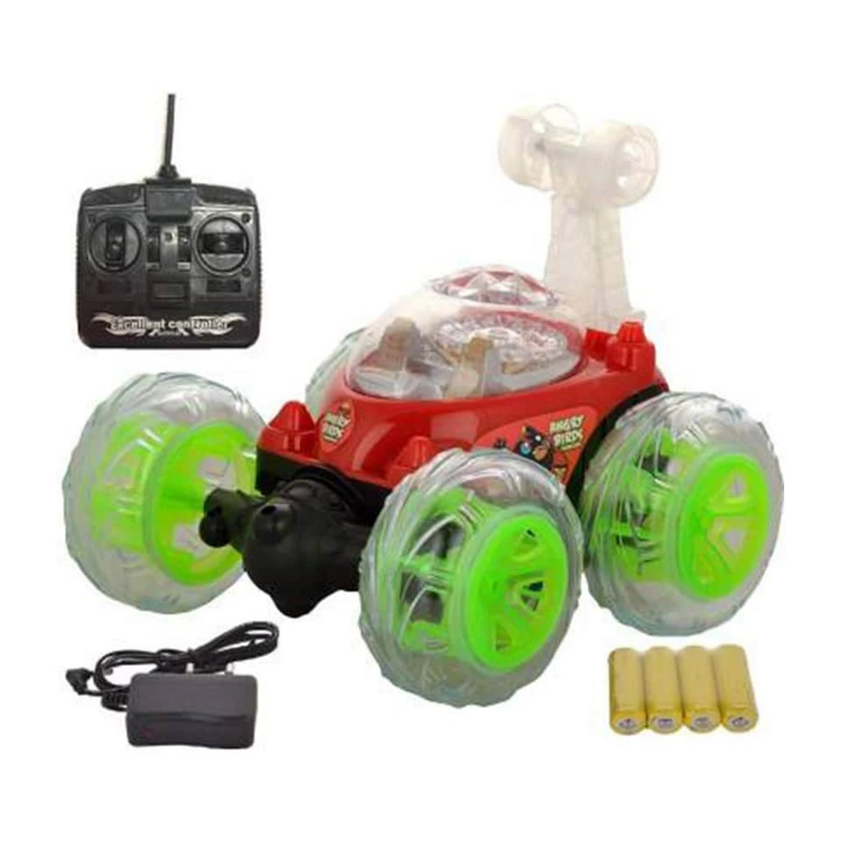 Remote CONTROL stunt car with RECHARGEABLE BATTERIES light music sound price in Pakistan
