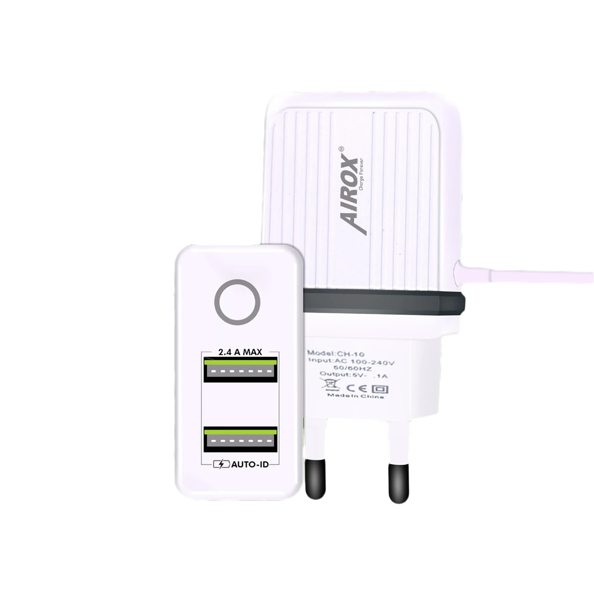 irox 2.4 A 2 Usb Fast Mobile Charger  Micro Usb Built in Cable price in Pakistan