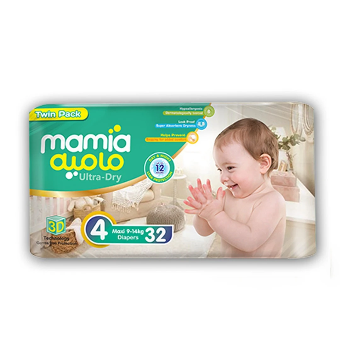 Mamia Maxi Twin Diapers Pack Pcs 32 Size 4 price in Pakistan
